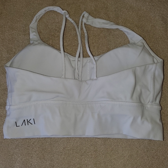 Laki White Sports Bra Sz Large - Picture 2 of 2